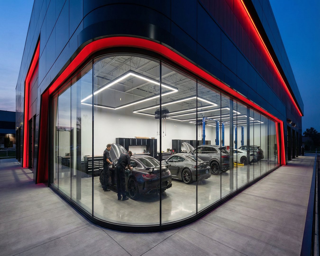 网红主播汽车改装门店